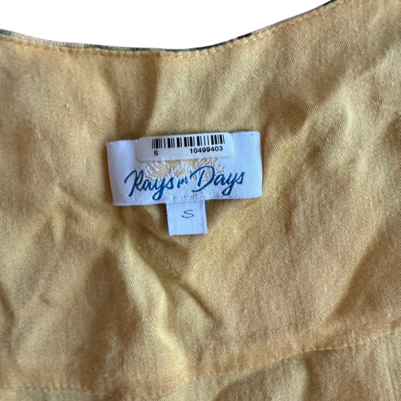 Rays For Days Women's Laurel Creamy Yellow Floral Mini Dress Size Small - Picture 6 of 7